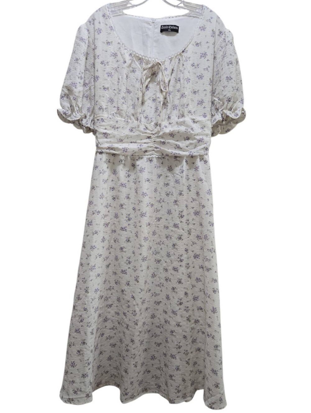 EC Scarlet Darkness Cottegecore Floral Milkmaid Dress With Pockets